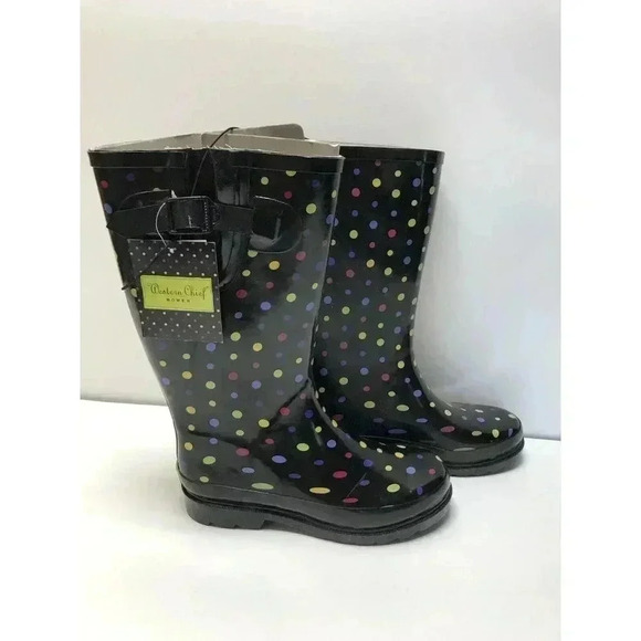 Western Chief Shoes - Western Chief Womens Printed polkadot Tall Waterproof Rain Boot new